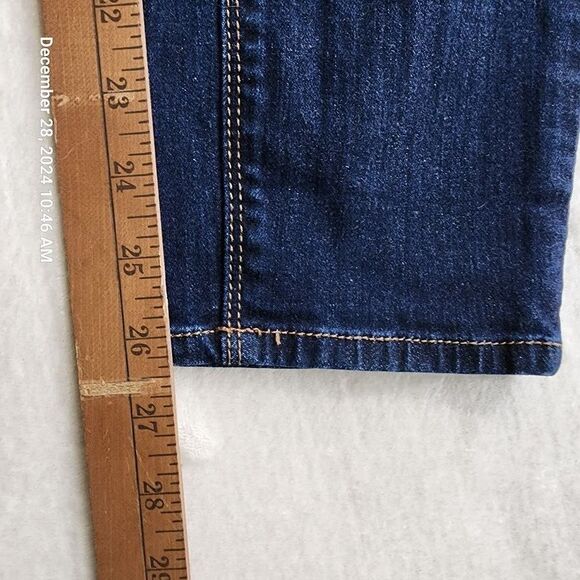 JCP Jeans Women 33/16 Blue Denim Skinny Ankle Stretch Mid Rise Dark Wash 5 Pocke - Picture 6 of 7